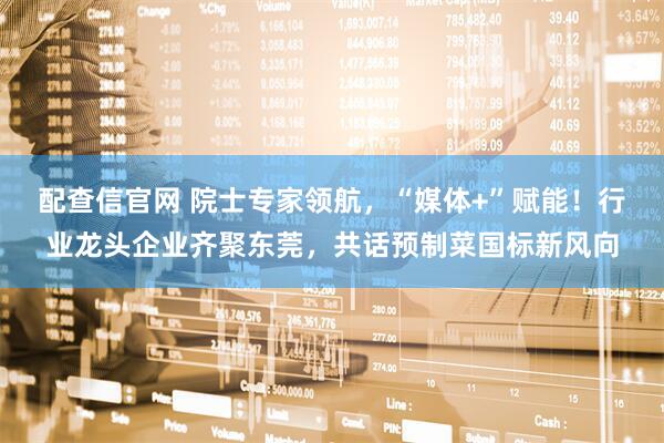 配查信官网 院士专家领航，“媒体+”赋能！行业龙头企业齐聚东莞，共话预制菜国标新风向